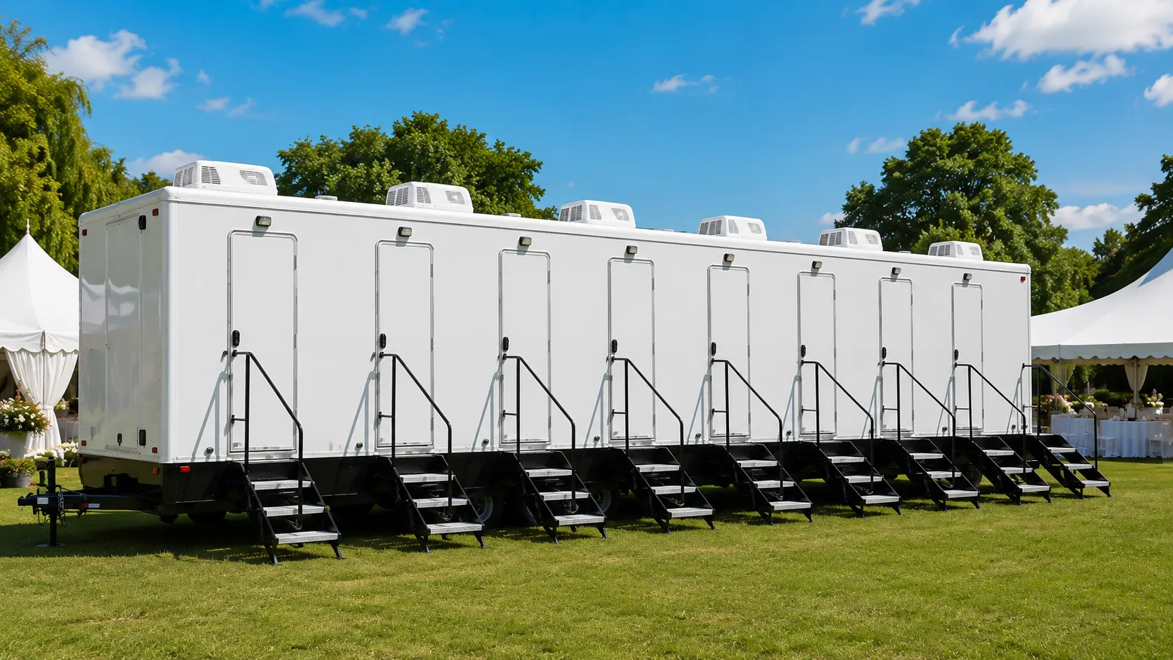 8 Stall Restroom Trailer in Kansas City, MO